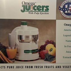 Omega Fruit & Vegetable Centrifugal Juicer Model 4000 w/Pulp Extraction