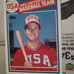1985 Topps, Mark McGwire baseball card .