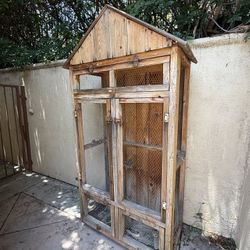 Wood Bird Cage 
