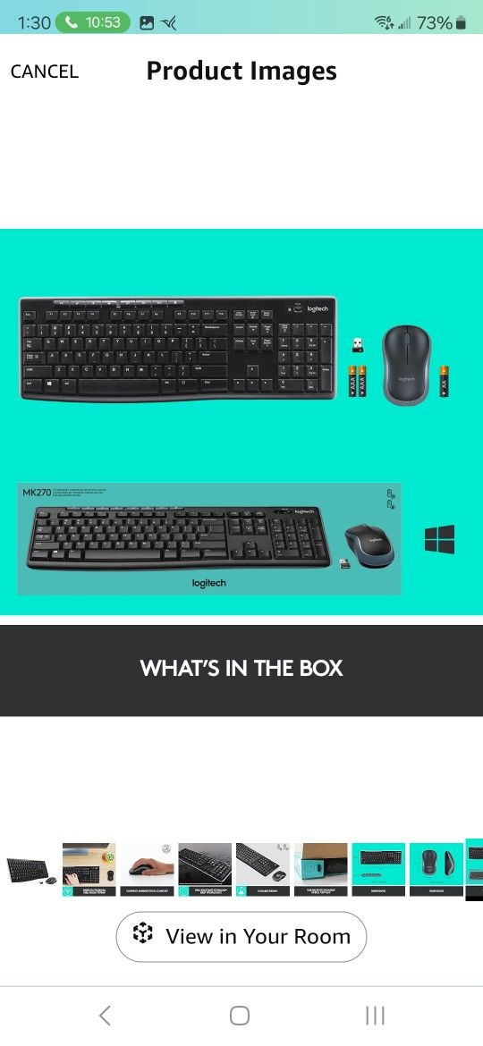 Keyboard and mouse combo. Wireless