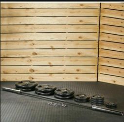 300 Lb Rubber Coated Olympic Weight Set  Everything Brand New Still In The Box nothing Used 