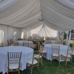 Tent, Draping Chiavary Chairs  Resin Chairs Linens And More