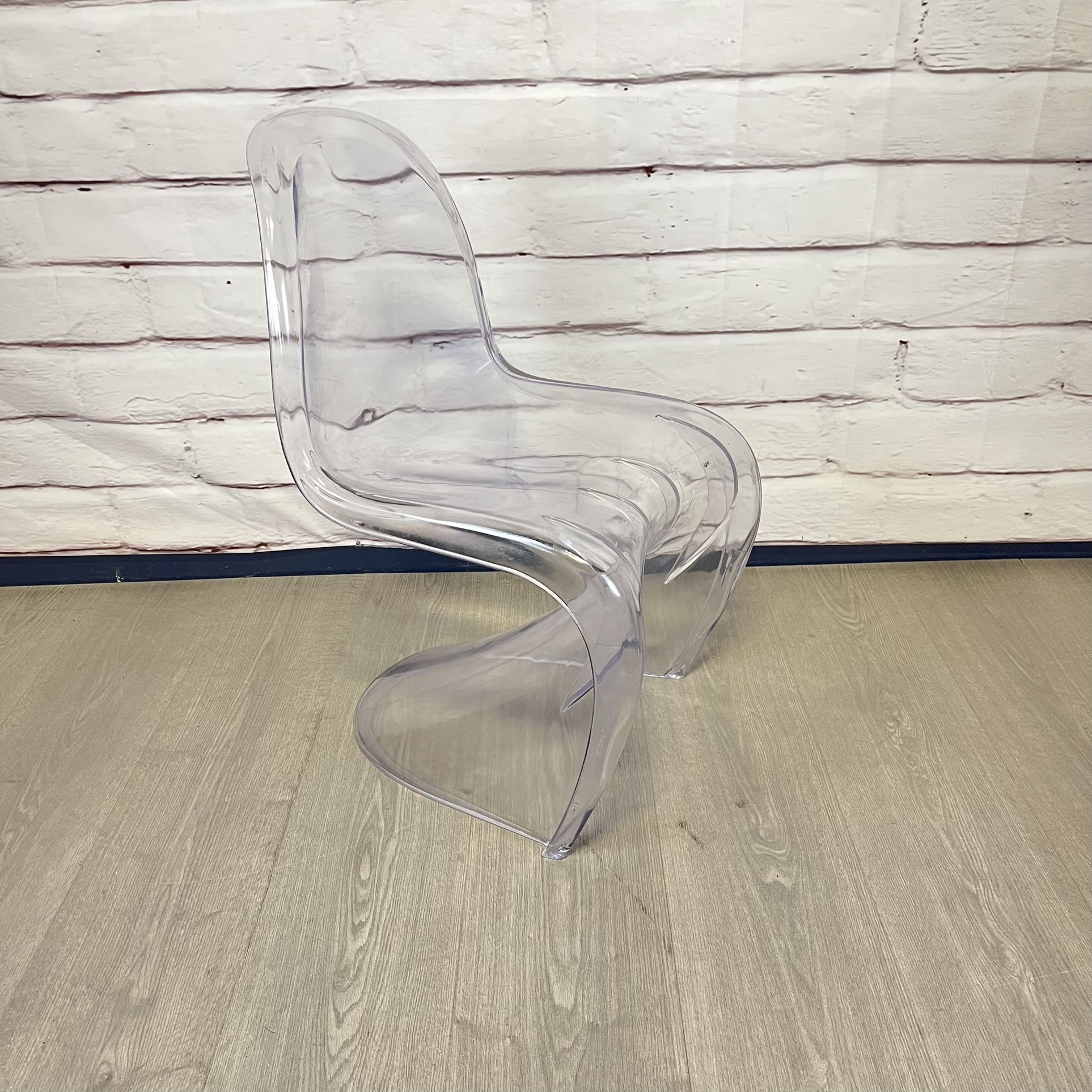 Clear Plastic MCM Style Modern Accent Chair