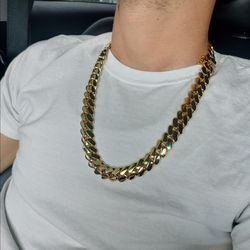 14k gold-plated Miami Cuban Link 15mm chain