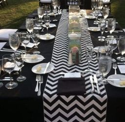 3-satin Chevron Table Runners 