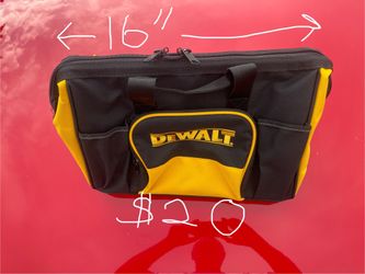 Brand New Dewalt 16”  W/ Front Zip Pocket & Sid Pockets & Interior Tool Strap Holders 