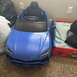 Blue Lambo Remote Control Ride In Car