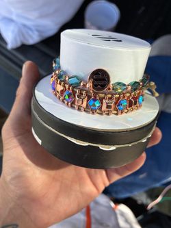 Rose Gold Crystal Beaded Bracelet Set