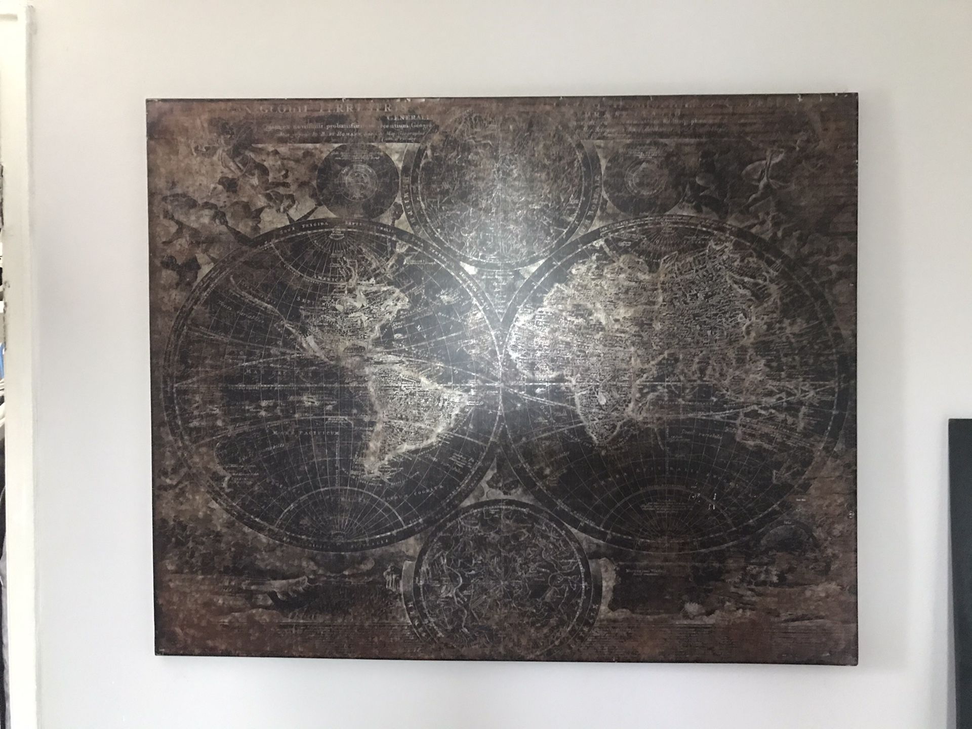 World Map- Metal wall art