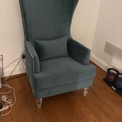 Tiffany Blue Chair With Silver Studs.