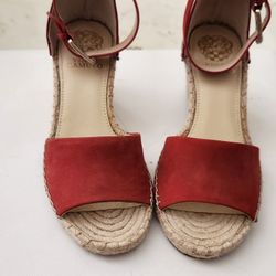 Vince Camuto Wedge Sandal Burnt Orange Size 8