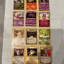 12 Rare Non Holo And 1st Edition Pokemon Cards