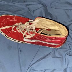 Red white hightop vans