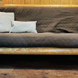 Solid Wood Log couch