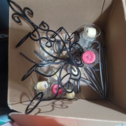 Wall Sconces With Glass Candle Holders 