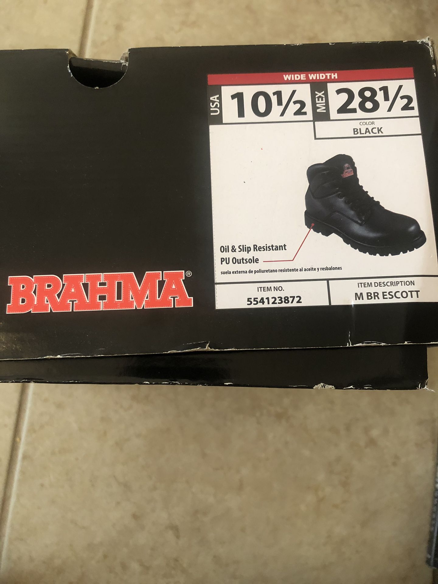 Men’s black work boots 10 1/2