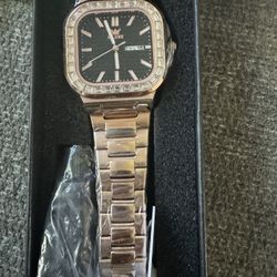 OLEVS Mens Tank Watch Minimalist Diamond Watch Fashion Dress Analog Quartz Mens Watches Rectangular Waterproof Stainless Steel Luminous with Date Watc