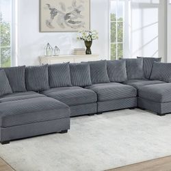 Brand New Corduroy Sectional Set 