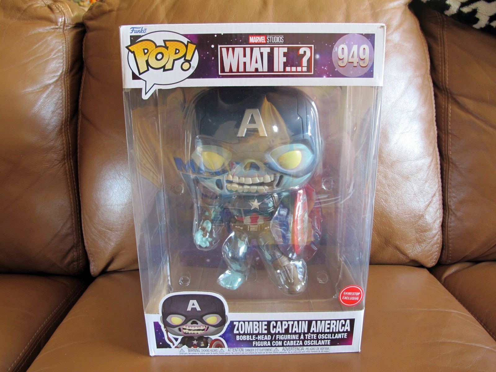 10” What If… ? Zombie Captain America Funko POP! Figure #949