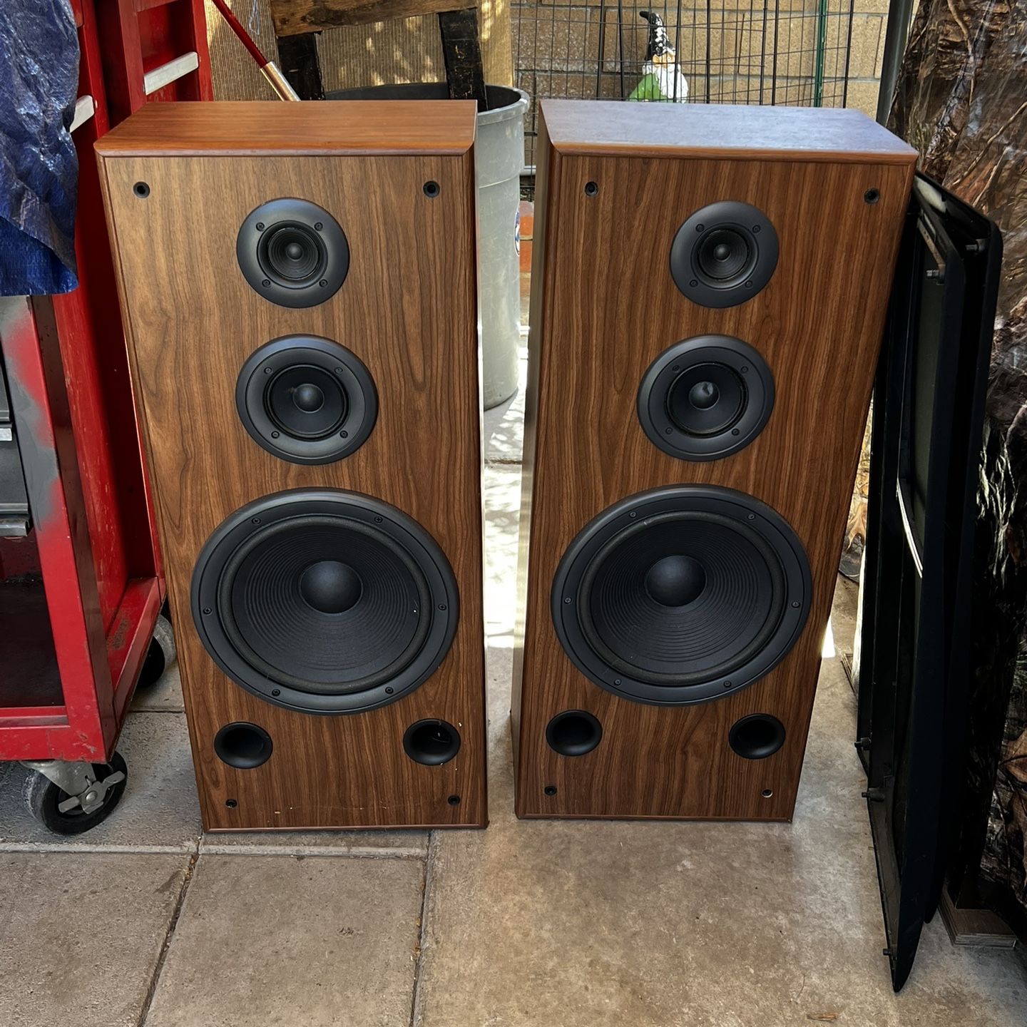 Vintage Technics 3 Way Speaker System SB-A27 Pair 2 Speakers Wood