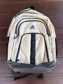 Adidas Prime 6 Backpack Beige Monogram Pattern