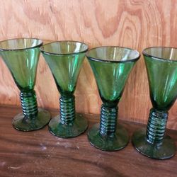 Vintage Green Glass