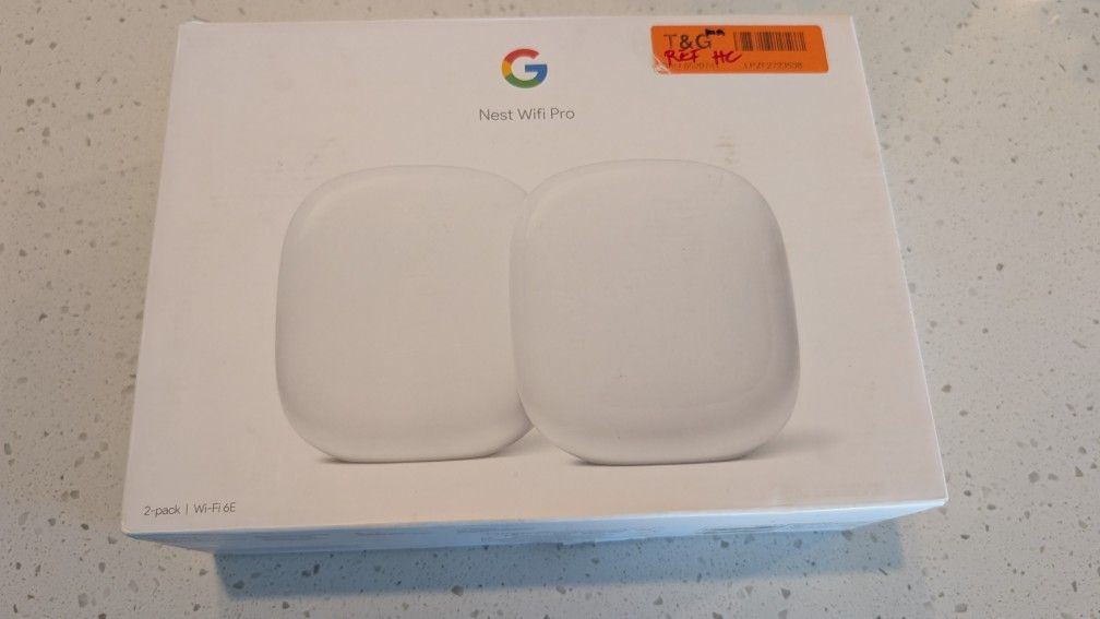 Google Nest Wifi Pro 6E Router - 2 Pack - Whole Home Mesh Wifi System