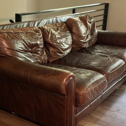 Brown Leather couch 