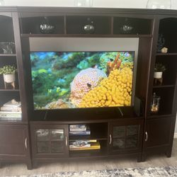 Mahogany Entertainment Center & End Tables 