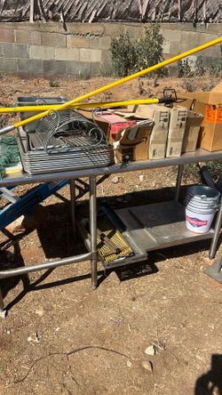 Stainless Steel Tables And Parts And Trays From A Restaurant I Closed