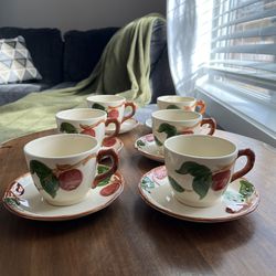 6 Cups with saucers