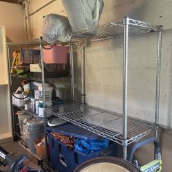 Metal Shelves With Wheels 5x