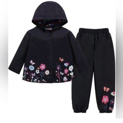 Kid Waterproof Hooded Coat Jacket Outwear Suit Raincoat Sz 3-4T