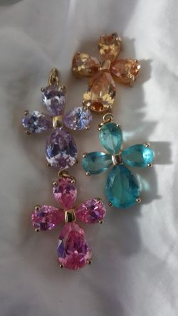 925 precious stone cross