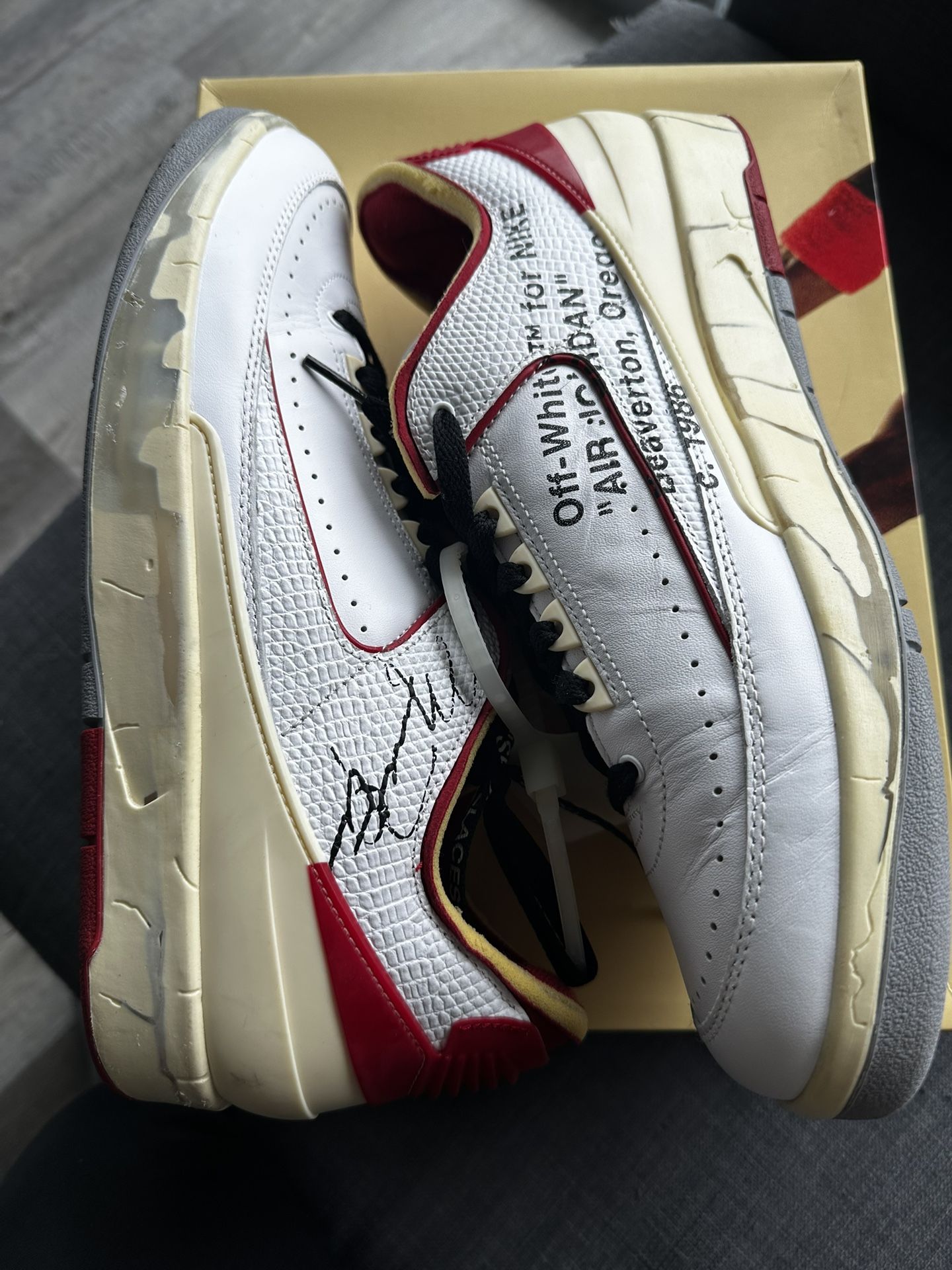 Jordan 2 Off White White Red Sz 11.5 Used 