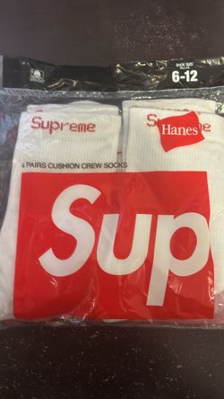 Supreme x Hanes Cushion Crew Socks 4-Pack