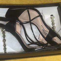 Strappy Black And Gold Heel