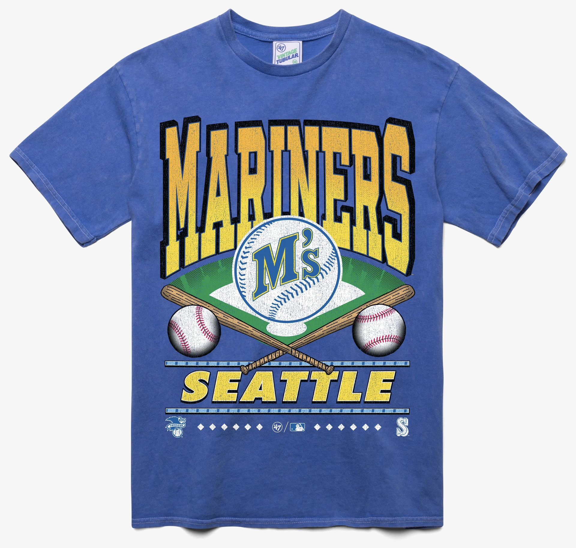 Seattle Mariners COOPERSTOWN STRAIGHT SHOT VINTAGE '47 TUBULAR TEE