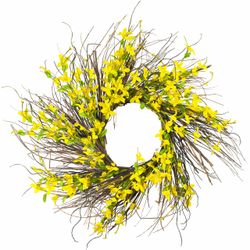 24" Artificial Forsithya Flower Wreath