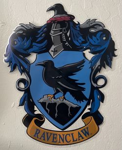 10.25”-tall, 8.25”-wide Used Vinyl Stick-&-Peel Ravenclaw House Crest Wall Decor