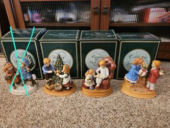 Avon Christmas Memories Series 1982, 1983 And 1984 Porcelain Figurines