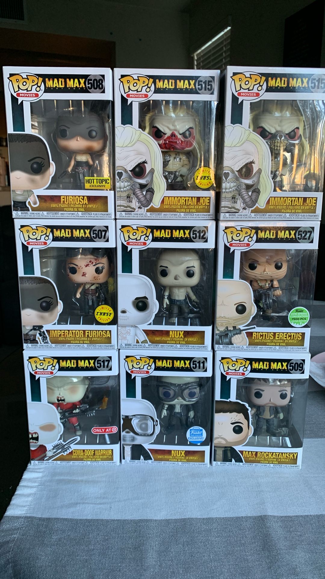 Mad Max Funko Pop Collection For Sale $