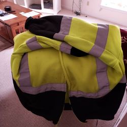 Men's Large Work Reflective Jacket With Size 9 Work Boots