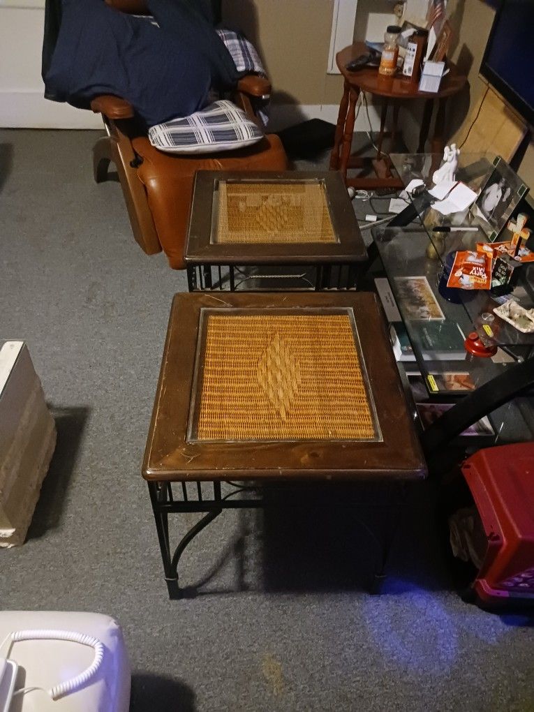 Wood/Metal End Tables $20 Obo
