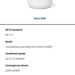 Google Nest WI-FI 5.  3 Pack Mesh And Excellent Condition 