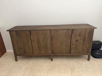 Natural Pine and  Elm 4 Door Sideboard - Living Spaces