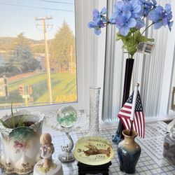 Precious Moments Figurine and Assorted Decor