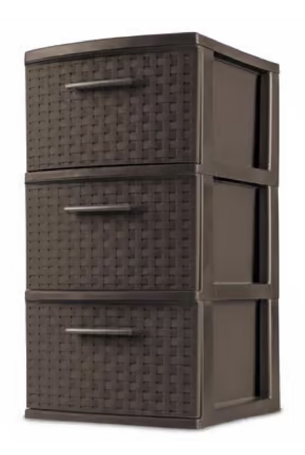 Sterilite 3 Drawer Brown Plastic Tower