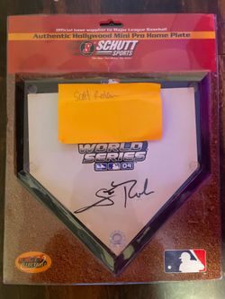 Scott Rolen autographed World Series ‘04 home plate