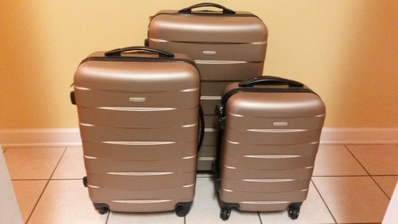 Merax Luggage 3 Piece Set, Hard Shell